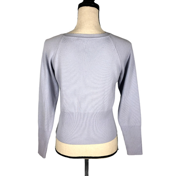 VTG 90s Alain Manoukian Lilac Crop Sweater - Picture 3 of 4